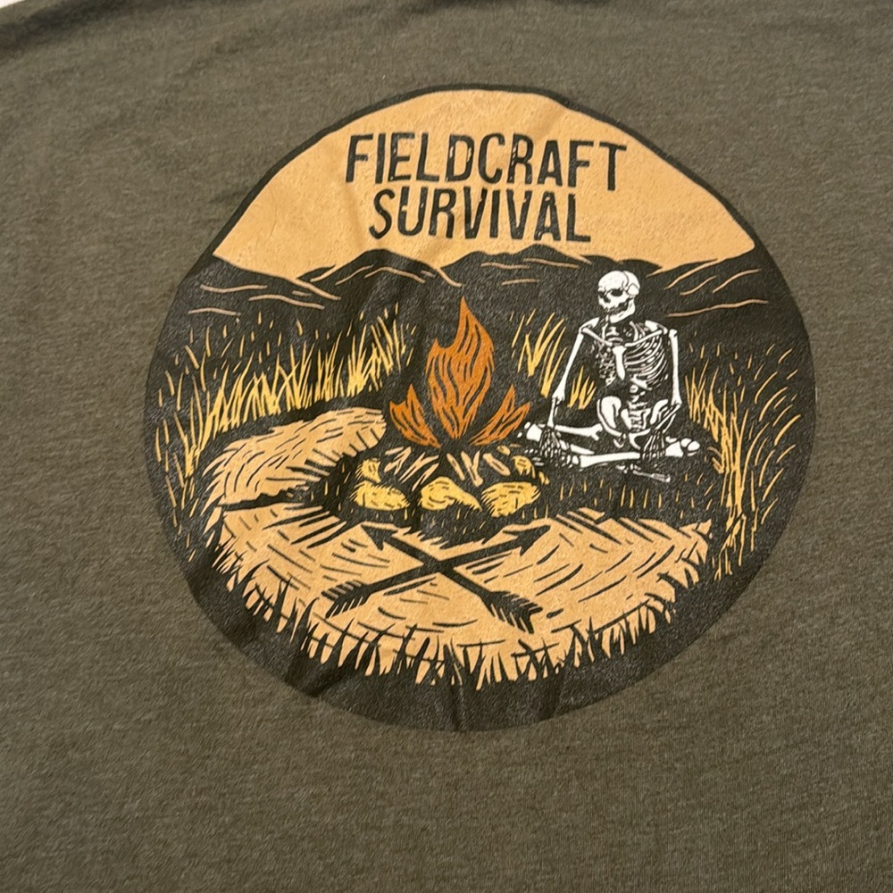 Fieldcraft Survival tee shirt.. like new, worn maybe once. Army green. Size L - Picture 5 of 5